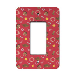 Red Western Rocker Style Light Switch Cover