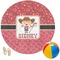 Red Western Round Beach Towel (Personalized)