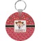 Red Western Round Plastic Keychain (Personalized)