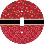 Red Western Round Light Switch Cover