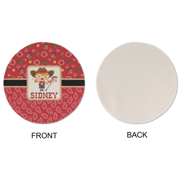 Red Western Round Linen Placemats - APPROVAL (single sided)