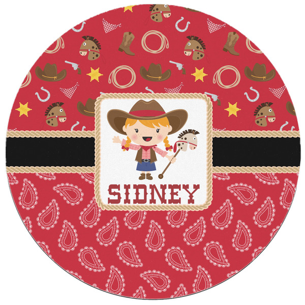 Red Western Round Mousepad - APPROVAL