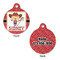 Red Western Round Pet ID Tag - Large - Approval