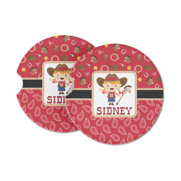 Custom Red Western Sandstone Car Coasters (Personalized)