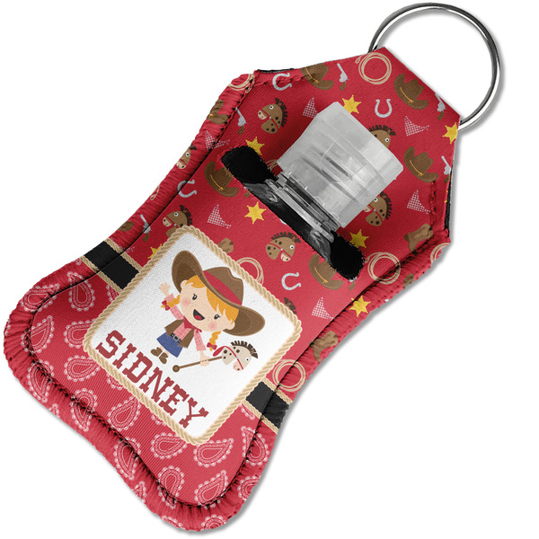 Red Western Sanitizer Holder Keychain - Small in Case