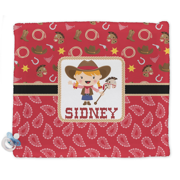 Custom Red Western Security Blanket - Single Sided (Personalized)