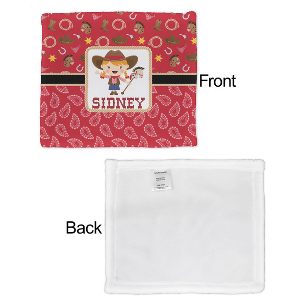 Red Western Security Blanket - Front & White Back View