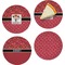 Red Western Set of Appetizer / Dessert Plates