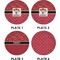 Red Western Set of Appetizer / Dessert Plates (Approval)