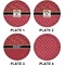 Red Western Set of Lunch / Dinner Plates (Approval)