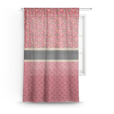 Red Western Sheer Curtains (Personalized)