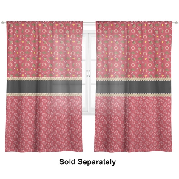 Red Western Sheer Curtains