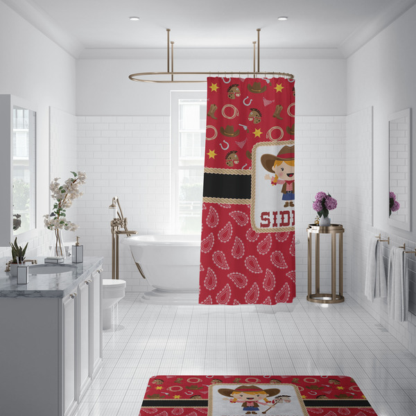 Red Western Shower Curtain - 70"x83"