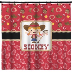 Red Western Shower Curtain - Custom Size (Personalized)