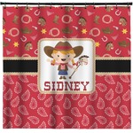 Red Western Shower Curtain (Personalized)