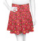 Red Western Skater Skirt - Front