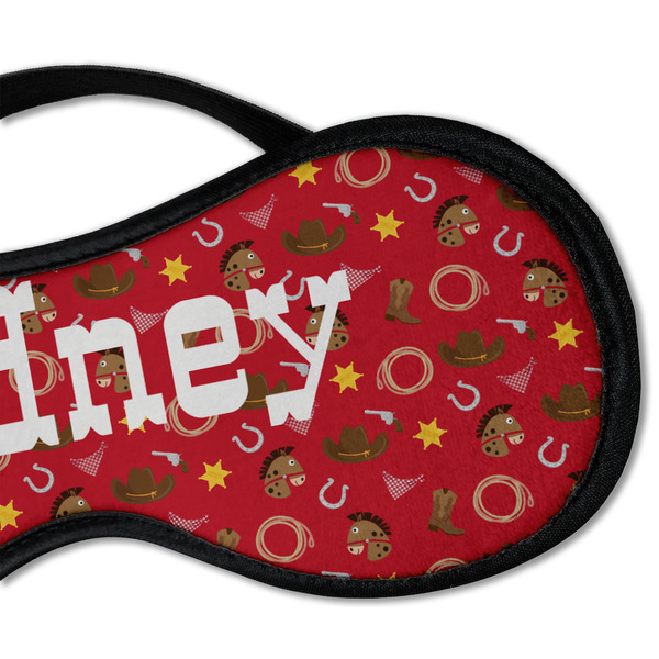 Red Western Sleeping Eye Mask - DETAIL Large