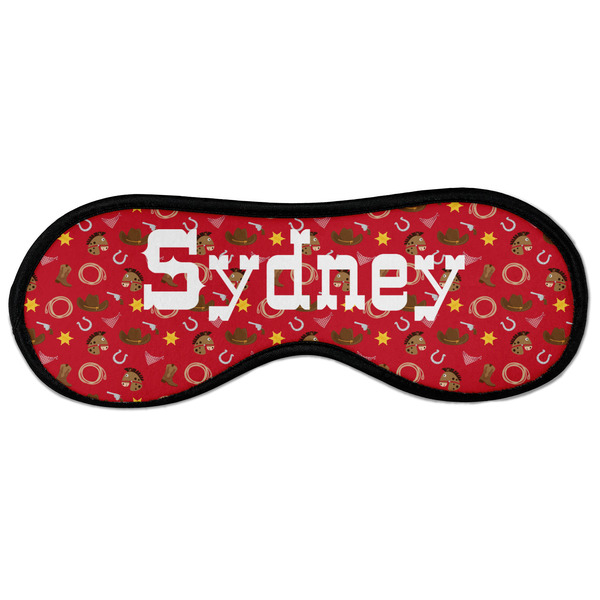 Custom Red Western Sleeping Eye Masks - Large (Personalized)