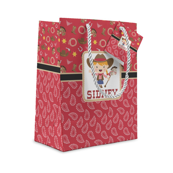 Custom Red Western Small Gift Bag (Personalized)