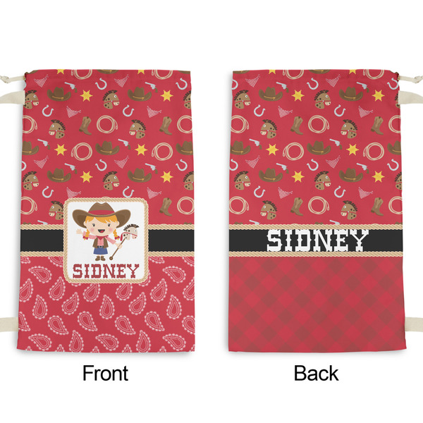 Red Western Small Laundry Bag - Front & Back View
