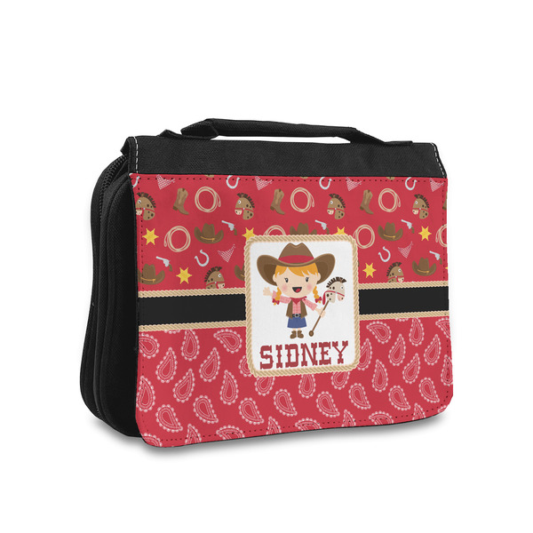 Custom Red Western Toiletry Bag - Small (Personalized)