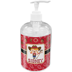 Red Western Acrylic Soap & Lotion Bottle (Personalized)