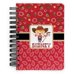 Red Western Spiral Notebook - 5x7 w/ Name or Text