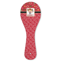 Red Western Ceramic Spoon Rest (Personalized)