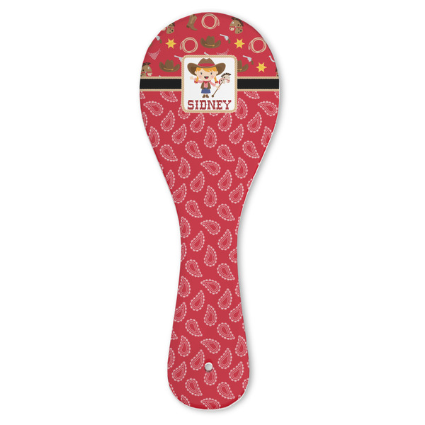 Custom Red Western Ceramic Spoon Rest (Personalized)