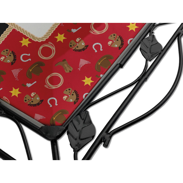 Red Western Square Trivet - Detail