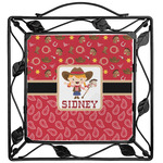 Red Western Square Trivet (Personalized)