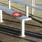 Red Western Stadium Cushion (In Stadium)