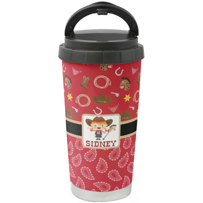Red Western Stainless Steel Coffee Tumbler (Personalized)