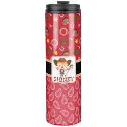 Red Western Stainless Steel Skinny Tumbler - 20 oz (Personalized)