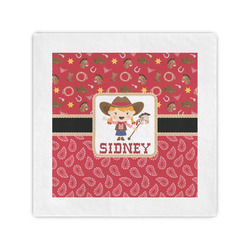 Red Western Cocktail Napkins (Personalized)