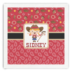 Red Western Paper Dinner Napkins (Personalized)