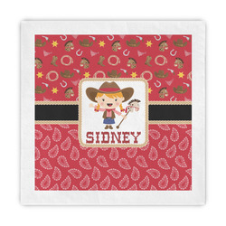Red Western Standard Decorative Napkins (Personalized)