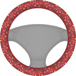 Red Western Steering Wheel Cover (Personalized)