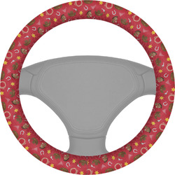 Red Western Steering Wheel Cover
