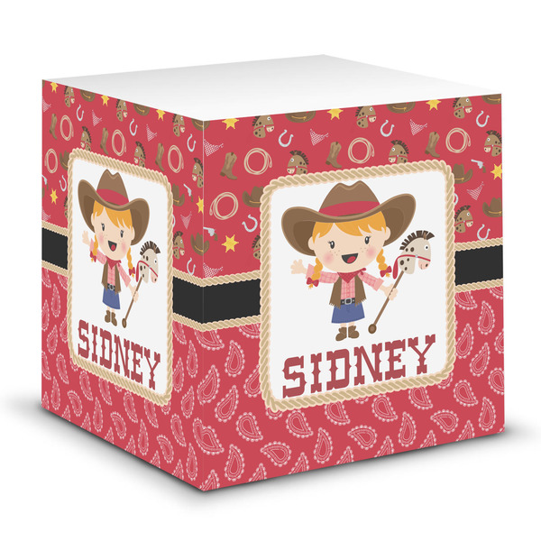 Custom Red Western Sticky Note Cube (Personalized)