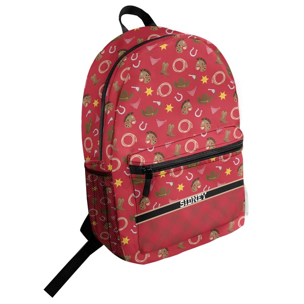 Custom Red Western Student Backpack (Personalized)