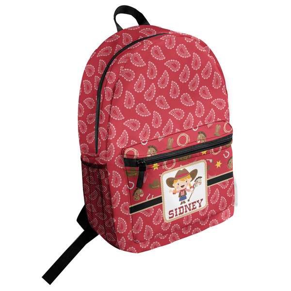 Custom Red Western Student Backpack (Personalized)