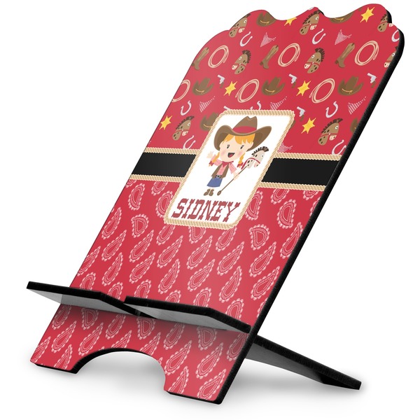 Custom Red Western Stylized Tablet Stand (Personalized)