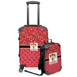 Red Western Kids 2-Piece Luggage Set - Suitcase & Backpack (Personalized)