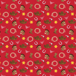 Red Western Fabric by the Yard - Copeland Faux Linen