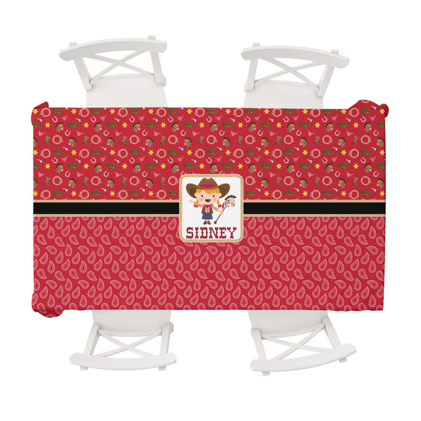 Custom Red Western Tablecloth - 58"x102" (Personalized)