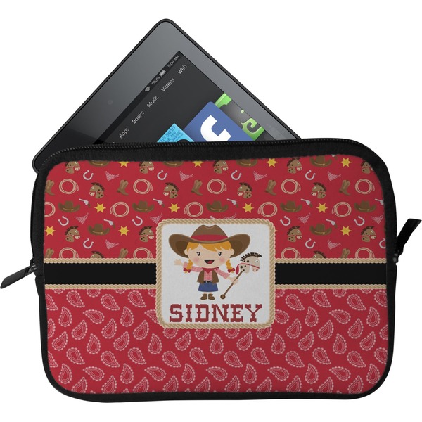 Custom Red Western Tablet Case / Sleeve - Small (Personalized)