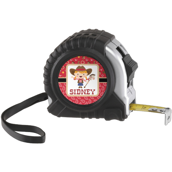 Custom Red Western Tape Measure (25 ft) (Personalized)