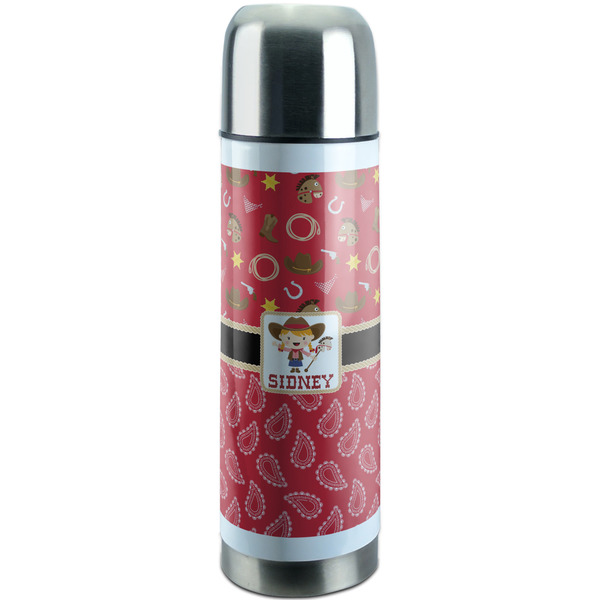 Custom Red Western Stainless Steel Thermos (Personalized)