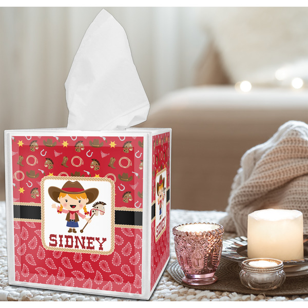 Red Western Tissue Box - LIFESTYLE